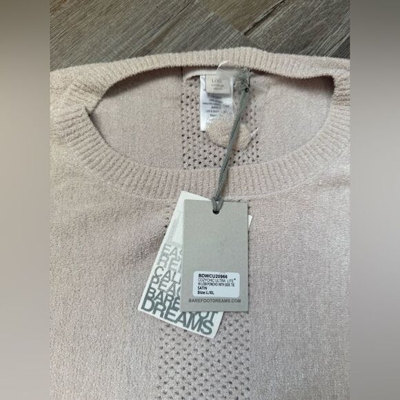 NWT Barefoot Dreams CozyChic Ultra Lite Hi Low Poncho with Side Ties Soft L XL - Picture 6 of 9